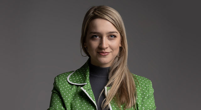 Headshot of senior editor creative studio